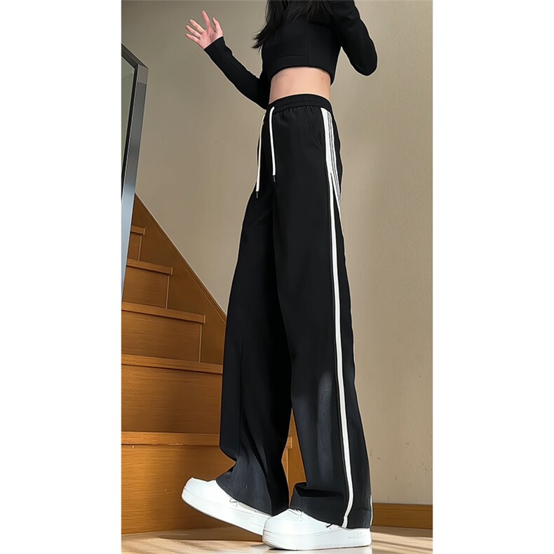 2026春季新款条纹休闲裤男宽松直筒运动裤A436特P45，女装休闲裤，电商A309