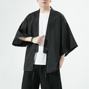 风夏季薄款冰丝男士七分袖防晒服网红高街半袖风衣222特p25图片