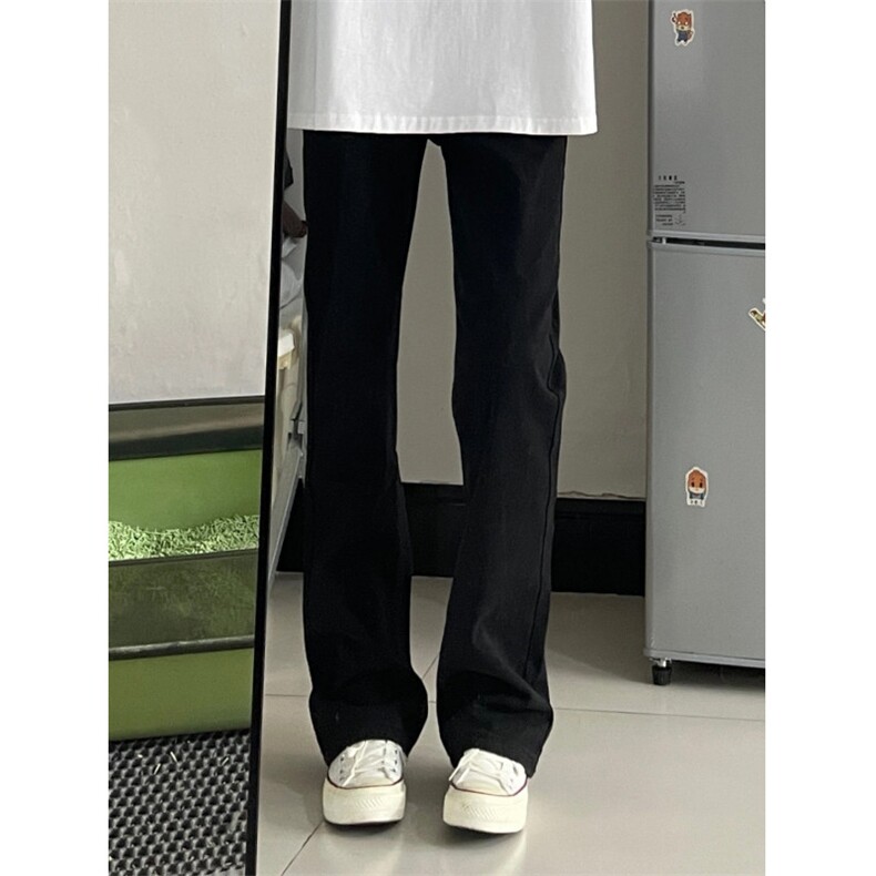 【有货】黑色牛仔裤男美式cleanfit微喇裤子高街N083LL-特P32,男装牛仔裤,星座1007（原301D）