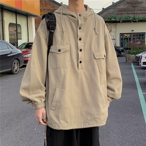 春秋季工装外套男潮牌机能风夹克男女高街连帽上衣JK7262-P53图片