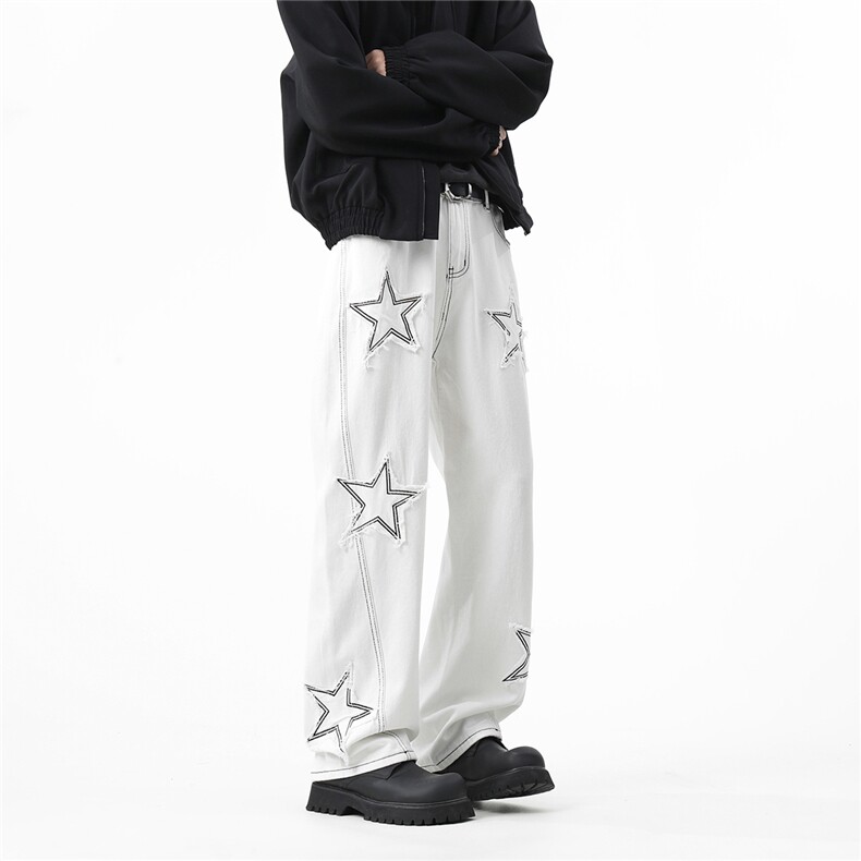 C315-G091现货五角星白牛高品质美潮牛仔裤棚拍(P65X88)4,男装牛仔裤,电商C315