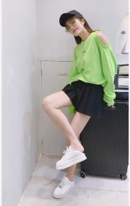 （现货）夏季新款，薄面料露肩卫衣,女装卫衣/绒衫,小时代