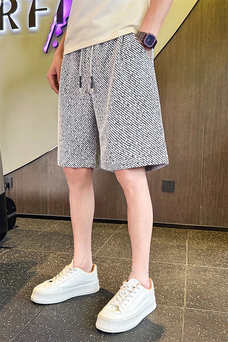 夏季小香风短裤美式潮流高级感设计男士潮牌薄款5分裤P20-P35控55,男装牛仔裤,星座301B-1