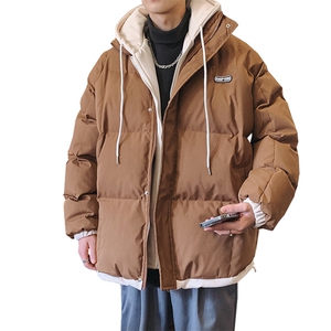 冬季宽松/假两件连帽休闲外套潮加厚棉衣XZ102B-1M6628-P110图片