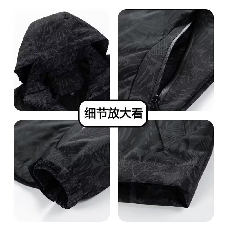 户外冲锋衣男款春秋季新款可拆卸连帽外套男青年大码防风夹克,男装夹克,星座715-4