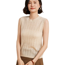 2024年秋季新款百搭气质12G烂边背心羊毛打底女，女装背心吊带，臻维羊绒