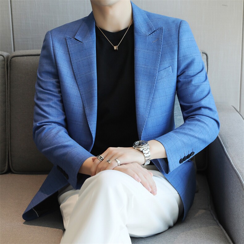 26做货-男士休闲西装修身韩版西服外套小西装上衣DX6929P165，男装西服套装，电商D216