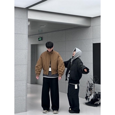 MF06-特P90美式高街立领棒球棉服飞行夹克棉衣短款外套男，男装夹克，电商B327