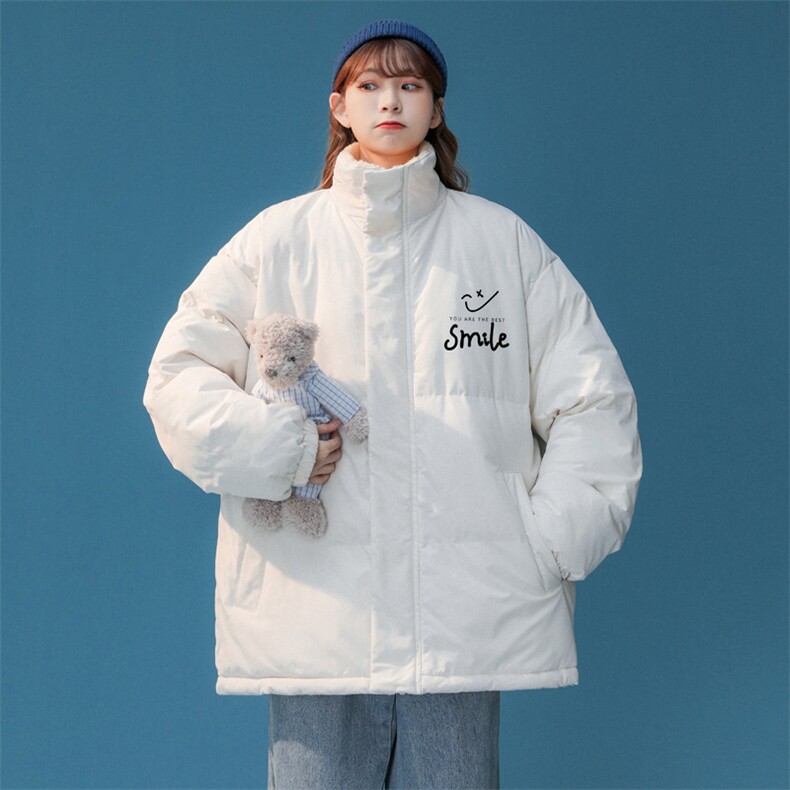 ！2023冬季中性风立领棉衣笑脸潮流百搭棉服外套MY108特P78，男装棉衣，电商B220