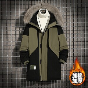 8XL~M冬季新款2021加厚大毛领中长款棉大衣男货足支持各种活动，男装棉衣，钱塘717(原712)
