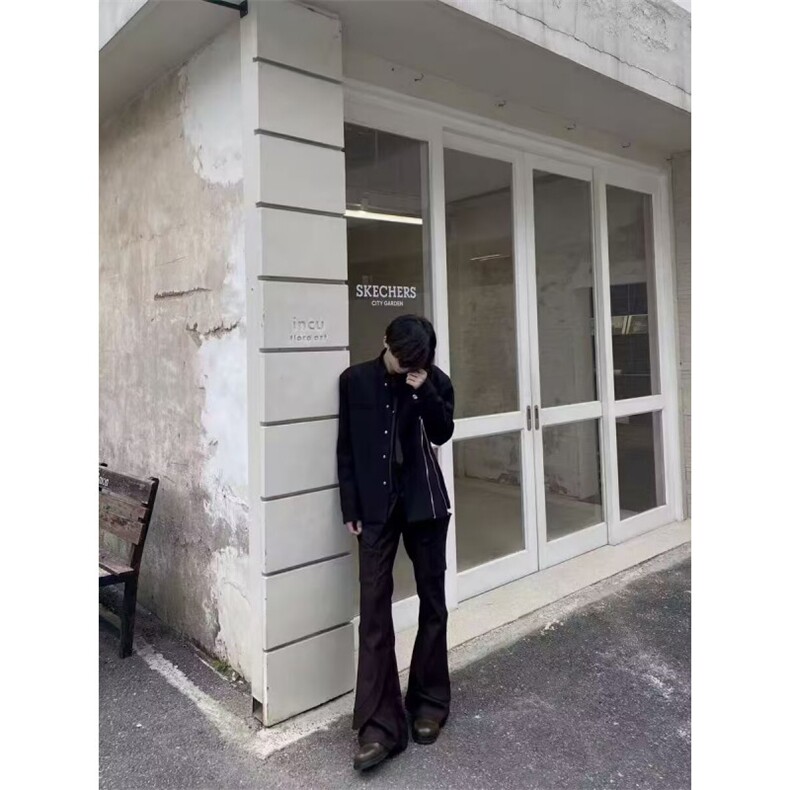 1506/QW010/P72韩版潮流男士上衣帅气宽松港风男春秋百搭休闲西服图片