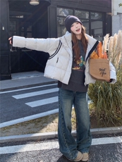 短款连帽羽绒服女2025冬季新款时尚学院风加厚保暖面包服外套，女装羽绒服，慧尚依恋
