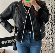 皮衣外套，女装皮衣，尹魅女王＆美拉