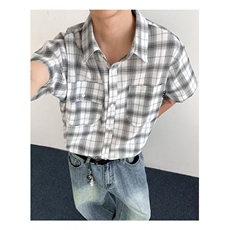 衬衫夏装港风学生宽松小众设计感趣味新款男装CK219P34，男装衬衫，星座1013-1