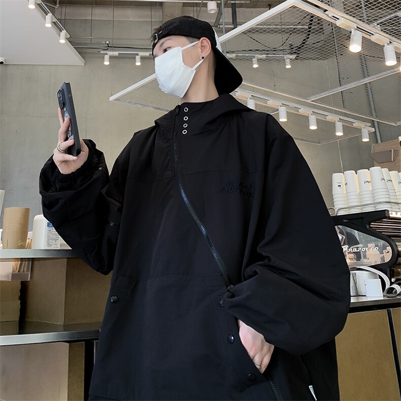 痞帅外套男ins高街潮牌日系原宿风韩版潮流宽松夹克JK0711-P70图片
