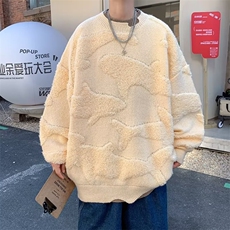 秋冬季潮牌高级感针织衫外套情侣提花假两件圆领毛衣男M1031-P48，男装针织衫/毛衣，星座512-2