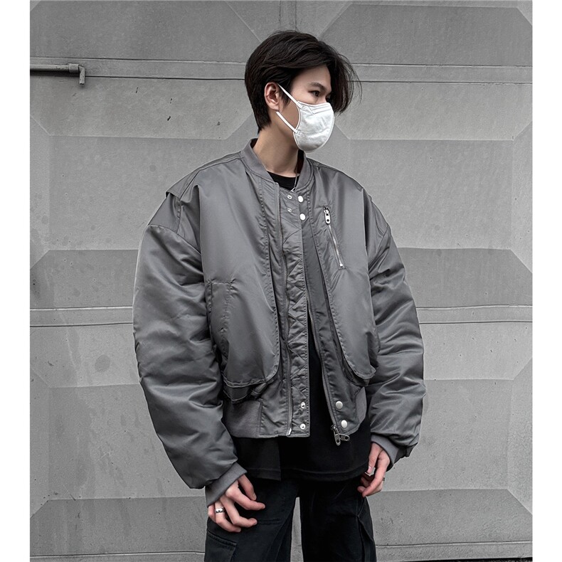 冬季美式飞行员短款加厚棉衣冬装棒球领棉服男装外套S376-特125,男装棉衣,电商A233-1