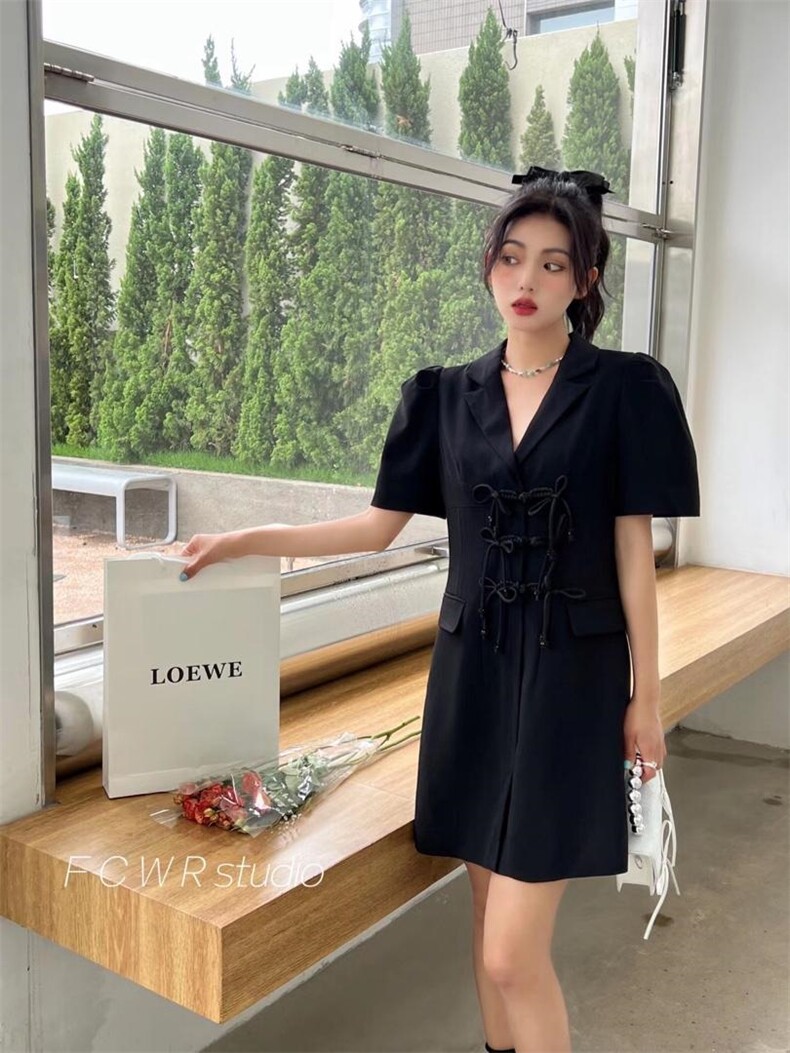 盘扣西装连衣裙，女装西装，非诚勿扰