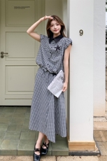 泡泡袖衬衫显瘦半身裙两件套2c169-2536-P155K228，女装套装/套裙，2C169