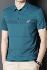 夏季新款男士翻领短袖t恤中年有领男上衣服休闲POLO衫HM2216-P70，男装Polo衫，星座1105-3