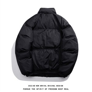 白底白鸭绒冬季ins潮字母加厚保暖立领羽绒服外套YR231P195控258图片