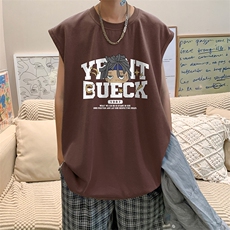 量大优供视频得物直播品质220克夏季纯棉背心无袖T恤WB90，男装T恤，电商A486