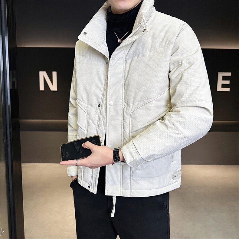 标50绒 店主风男士立领皮羽绒服保暖外套 5856-P235(控券后318)图片