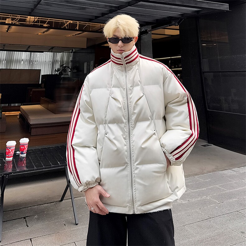 特p80控138抖控148绗棉三条杠棉服外套情侣格子棉衣面包服男MY247,男装棉衣,电商B370