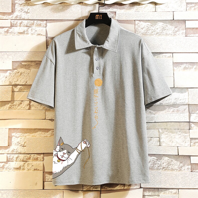 PL29013-P35翻领短袖polo衫男大码宽松半袖t恤男砖墙挂拍,男装Polo衫,电商A040A
