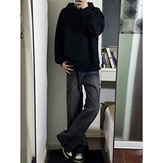 B221美式ins高街暗黑小众铆钉个性拼接牛仔裤LK23141-P65控88，男装牛仔裤，电商B221