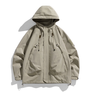 冲锋衣男高品纯色宽松夹克外套DSA157B-J90-P60图片