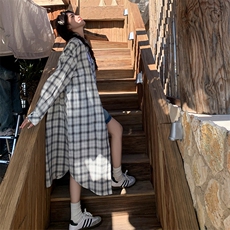 【现货】超长款衬衫数据好2C301-8588-P105-K158，女装衬衫，2C301