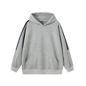 高品质！全棉重磅400克潮牌宽松休闲三条杠连帽卫衣 RH114 特p46图片