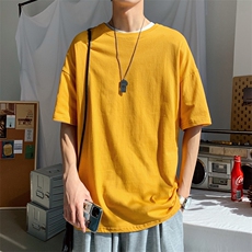 纯棉!!新款男士短袖T恤港风潮流宽松休闲情侣装纯色上衣DX905-P30，男装T恤，星座1206（原A206）