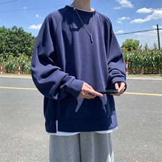 8XL-M假两件卫衣加肥加大码重磅拼接外套圆领套头WY5103P55加绒65，女装短外套，电商B238