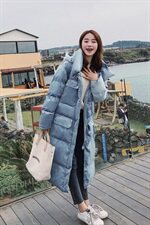 棉衣/棉服连帽拉链2020年冬季长袖中长款时尚常规保暖舒适，女装棉衣/棉服，柒柒家