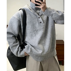 高领假两件连帽针织衫男秋冬季保暖休闲宽松毛衣MZ07，男装针织衫/毛衣，星座1116A（原606A-3）
