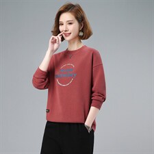 2022年春季新款长袖圆领卫衣女宽松显瘦韩版印花字母上衣服打底衫，女装卫衣/绒衫，简韵佳