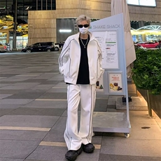 2025秋复古外套条纹中性男女休闲运动套装TZ119，男装休闲套装，星座1108