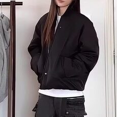 工装拉链加厚夹克棉衣男女同款重磅立领高级感vibe风短款棉服，女装棉衣/棉服，星座506A