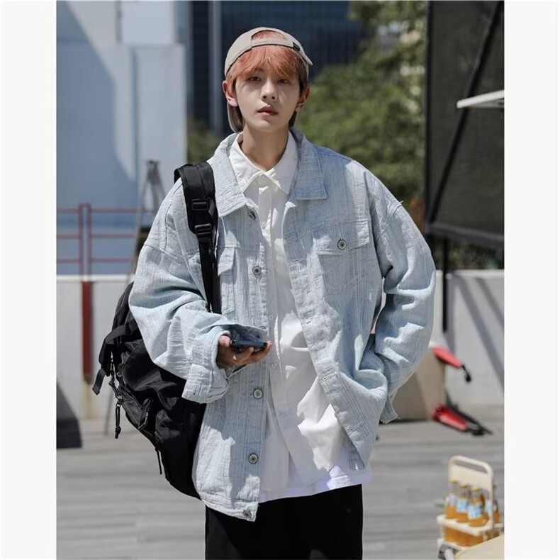 男秋季外套潮牌街头牛仔外套N1201P70,男装夹克,星座1116-2