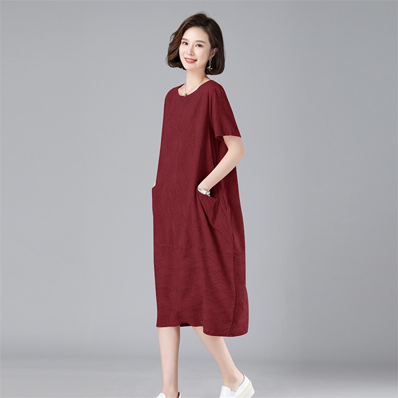 2024夏款新款宽松大码女装连衣裙552款,女装连衣裙,秋牧寒烟