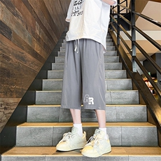冰丝七分裤男大码速干短裤男五分裤港风风格QK72369-P25，男装休闲裤，电商A040