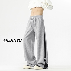 时尚拼接撞色裤子美式高街百搭舒适休闲裤X1520特批：42：78，男装休闲裤，星座718