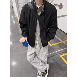 户外防风飞行服外套男秋季开衫立领宽松休闲工装夹克 JX8803图片
