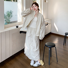 设计感防晒服工装风两件套女2025夏季新款韩系减龄半身裙时尚套装，女装套装/套裙，2C225