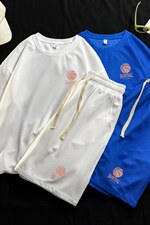 HZ75237-P44华夫格套装男大码休闲运动套装两件套，男装休闲套装，电商A040