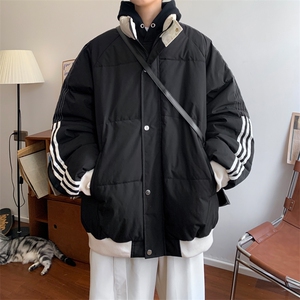 ！2025冬季新款男士撞色潮牌棉衣百搭情侣棉服外套MY200特P70图片
