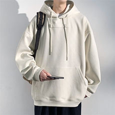 美式潮牌提花卫衣男春秋季2025新款时尚痞帅宽松重磅长袖连帽外套，男装卫衣，电商A001-1