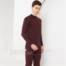 0907德绒发热中领保暖内衣套装男士圆领冬新款秋衣秋裤套装男，保暖内衣，星座510A-1